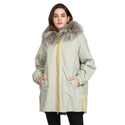 China Plus Size Customized Faux Hooded Ladies Warm Fur Collar Down Long Coat Plus Size Women Parka Jacket Winter for sale