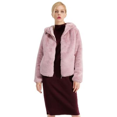 China Wholesale Anti-wrinkle Women Winter Coat Faux Fur Jacket Warm Hooded Clothes for sale