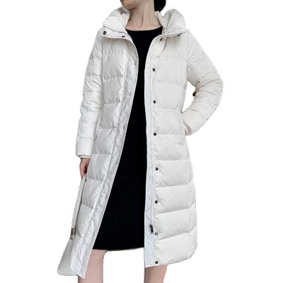 China Lightweight Hooded Women's Long Winter Coat Windproof Wholesale Breathable Down Jacket Clothes for sale