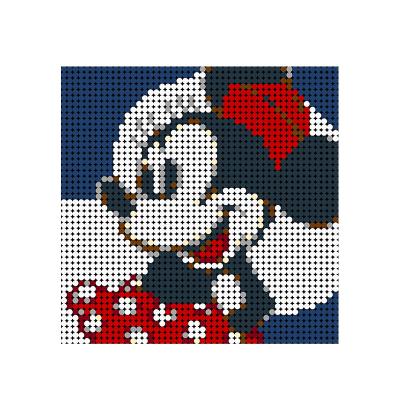 China DIY TOY Buildmoc Pixel Painting Series Mickey Mouse Minnie Legoingly Bricks Painting Art Mosaic Building Blocks Set Custom Kid Toy for sale