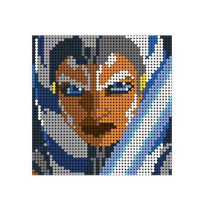 China DIY TOY Buildmoc Pixel Painting Series Ahsoka Star Fights Legoingly Bricks Painting Art Mosaic Building Blocks Set Custom Kid Toy for sale