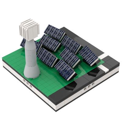 China Toy Buildmoc Building Block House Solar Farm for Modular City Toy Brick House Blocks Toy for Kids for sale