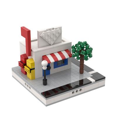 China Toy Buildmoc Building Block House post office for a modular city Toy Brick House Blocks Toy for children for sale