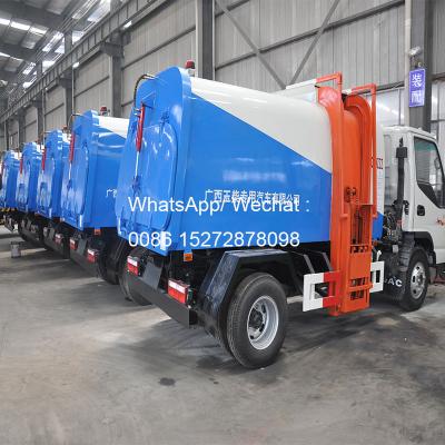 China Carbon Steel. Barrel Type Garbage Truck Side Loader Garbage Truck Stainless Steel JAC 4x2 RHD 5m3 Bucket Maker for sale