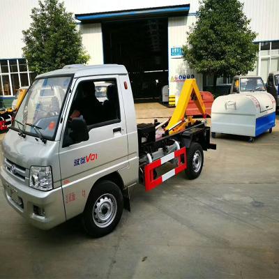 China Carbon Steel. Detachable Stainless Steel FOTON FORLAND 4x2 RHD 5m3 Container Garbage Collector Garbage Collecting Truck Hook Arm Garbage Truck Manufacturer for sale