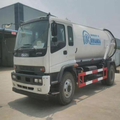 China Carbon Steel. Stainless Steel Japanese FTR 4x2 8m3 Sewage Vacuum Fecal Suction Collecting Truck Septic Tank Pumping Trucks for sale