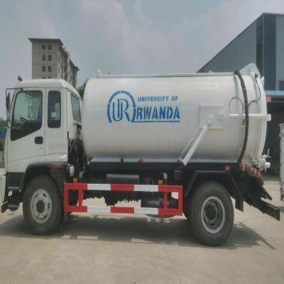 China Carbon Steel. Stainless steel Japan brand FTR 4x2 8m3 drain truck clean sewage vacuum cleaner fecal tanker truck for sale