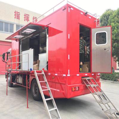 China Carbon Steel. Stainless Steel HOWO 4x2 Army Trooops Military Camper Van Kitchen Restaurant Dining Truck Vending Vehicle for sale