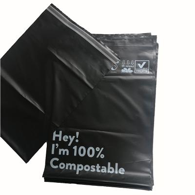 China Biodegradable Compostable Biodegradable No Smell High Quality Matte Black Poly Mailing Bag Waterproof Shoes Customized Pcs for sale