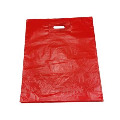 China Manufacturer BIODEGRADABLE Custom Eco Friendly Thank You Plastic Die Cut Carry Handle Bag Merchandise Punch Gift Supermarket Shopping for sale