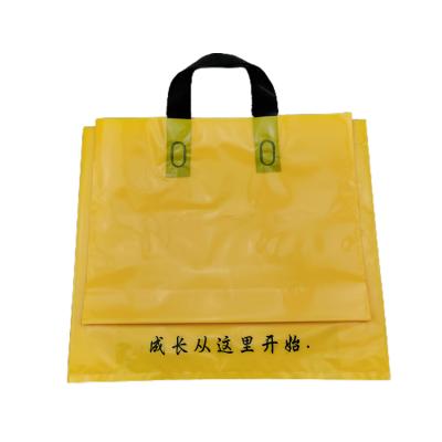 China BIODEGRADABLE Custom Printed Shopping Bag Plastic Die Cut Plastic Shopping Bag Packaging Bags With Own Logo for sale