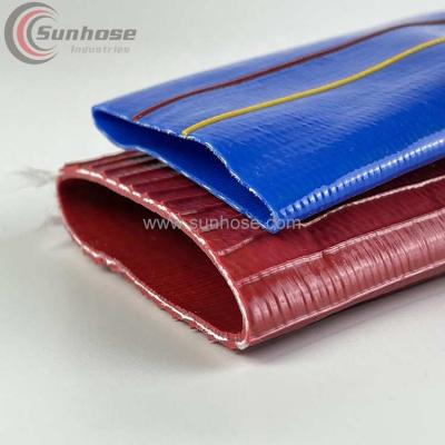 China Use In Agricultural High Pressure 10 Inch PVC Nbr Lay Flat Hose In Mine Water Discharge for sale