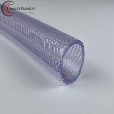 China Braided Flexible Transparent PVC Clear Hose/PVC Reinforced Hose for sale