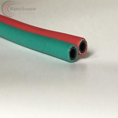 China High Pressure Oxygen Resistant Red Twin Acetylene Rubber/EPDM/SBR Oil Welding Hose for sale