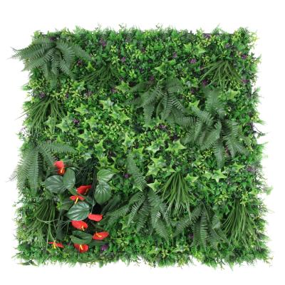 China Art Decor Factory Price Grass Wall Panel Artificial Plastic Green Plant Wall For Shop Decor for sale