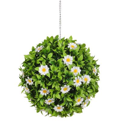 China Art Decor High Quality Artificial Green Grass Ball Flower Round Artificial Grass Ball for sale