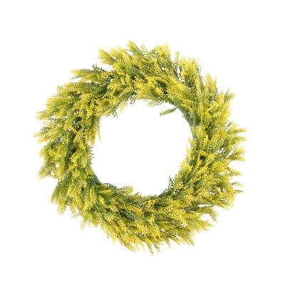 China Artificial Leaf Home Decorative Plastic Door Grass Wall Decotation Wreath Spring Wreath For Sale for sale