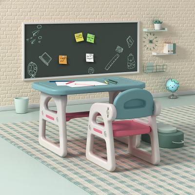 China Kids Table Baby Furniture Study Table with Plastic Chair Kindergarten Children Kids Table and Chair for sale