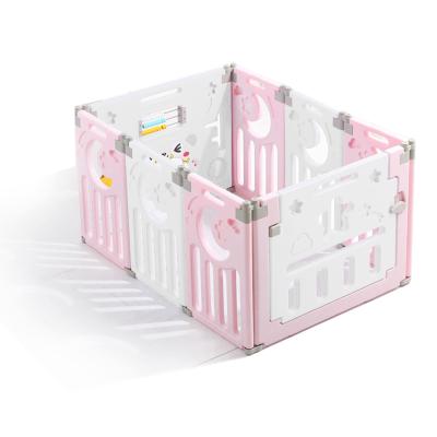 China Factory Wholesale Easy Assembly Kids Play Fence Safety Plastic Game Fence Baby Playpen For Kids for sale