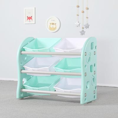 China Contemporary Small Size Multifunctional Colorful Children's Toy Plastic Shelf Storage Cabinet for sale