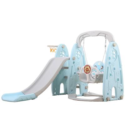 China New Design Multifunctional Home Indoor Children's Use Slide and Plastic Swing Set for sale