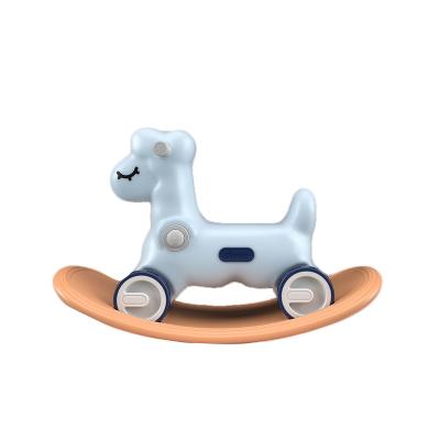 China Ride On Horse 1-4 Years Indoor Cartoon Rocking Toy Baby Cartoon Vintage Kids Animal Plastic Rocking Horse for sale