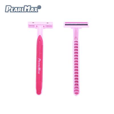 China Hot Selling Twin Blade Convenient Eco-Friendly Face Shaving Disposable Double Razor Blades Razor and Beard Shaving Trimmer for sale