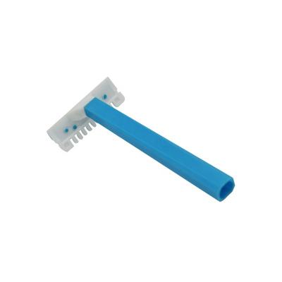 China High Quality Indian Stainless Steel Non-Slip Manual Single Blade Razor Blade Handle Safety Imports Blade Disposable Razor for sale