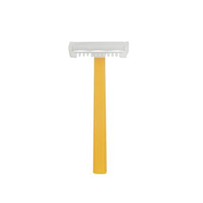 China Wholesale Cheap Plastic Single Handle Non-Convertible Quality PearlMax Disposable Single Blade Razor With Comb for sale