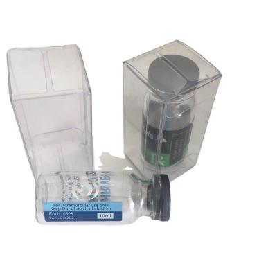 China Recyclable custom plastic transparent 10ml vial clear packing boxes for steriods for sale