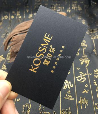 China Business high quality gold foil logo foil business card hot stamping printing on white paper card for sale