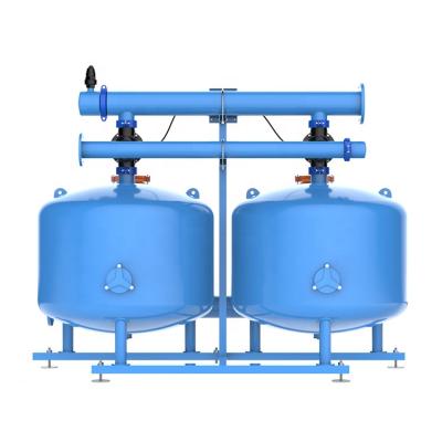 China Automatic Metal Backwash Sand Media Filter 1200 Mm Water Treatment For Irrigation System for sale