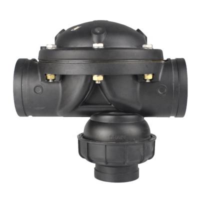 China Automatic Irrigation Drip Irrigation Flushing From 2 Inch Flow Control Diaphragm Valve Filter Three Way Drain Port for sale