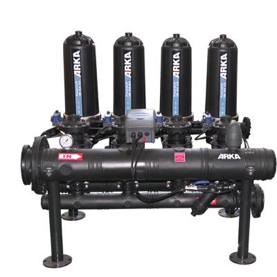 China Water Saving Labor 50 Mesh 3 Inch 4 Unit T Type Drip Irrigation Automatic Backwash Disc Filter System For Filter Fish Manure In Fish Pond for sale