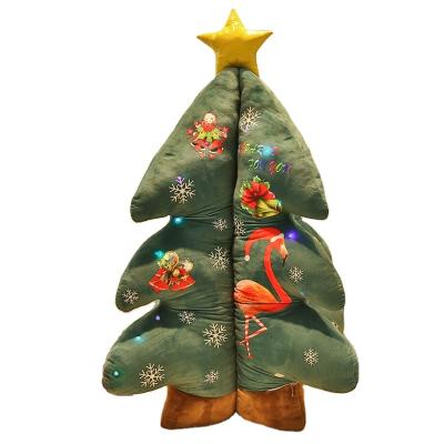 China Plush Ins Flamingos Light Up Music ChristmasTree Stuffed Toys Children's Christmas Gifts Christmas Decorations for sale