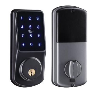 China Alum. Alloy (front panel); Stainless Steel Smart Home WiFi Digital Keypad Safe Keyless Remote Control Deadbolt Electronic Digital RFID Smart Door Lock (Back Panel) Tuya for sale