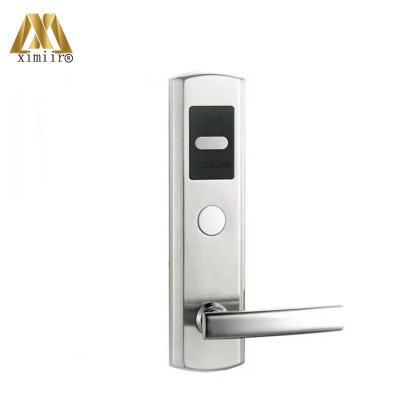 China Stainless Steel Management Free Software Smart Card Electronic Door Lock with RFID Handle and Key Hotel Lock Access Control System for sale