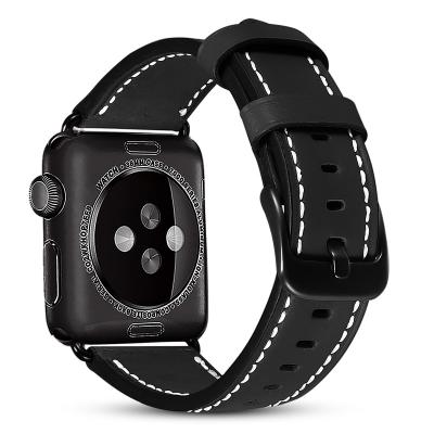 China Water Resistant 42MM Watch Band For iWatch 6 Band 5 4 Strap Replacement Leather Strap For Apple Watch 40 mm for sale