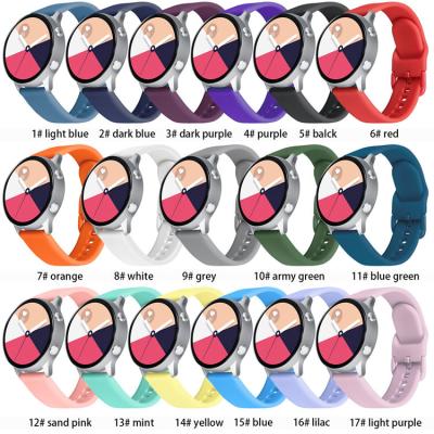 China Water Resistant 20mm 22mm Silicone Band For Samsung Galaxy Watch Silicone Sports Strap Replacement Watch Band Strap For Samusung for sale