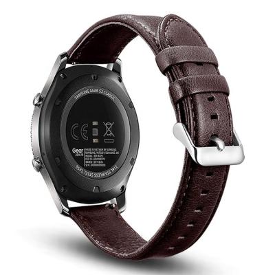 China Universal High Quality Water Resistant 20mm 22mm Genuine Leather For Samsung Galaxy 2 Watch Gear S3 Active Replacement Strap for sale