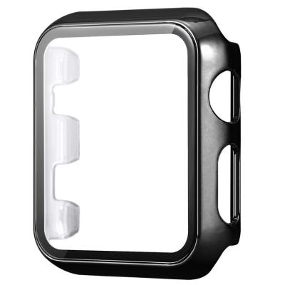 China Popular Coolyep 3D Plated Full Curved Screen Protector Watch Case Series 6 SE 40MM 44MM For iWatch Case Series 5/4 for sale