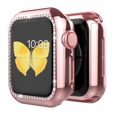 China Coolyep Bling Bling Diamond Luxury Watch Cases Protective Watch Case For Apple Watch for sale