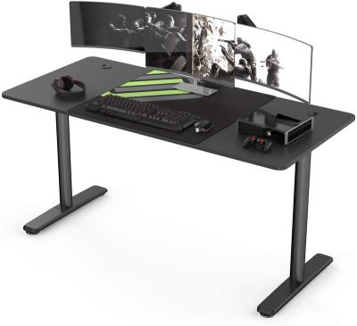 China Other Factory New Wholesale PC Black Laptop Desks Gaming Tables (with Cup Holder and Headphone Hook for Office Supply for sale