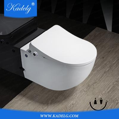 China Hidden Tank Ware Sanitary Wall Hung Toilet With Smart Seat for sale