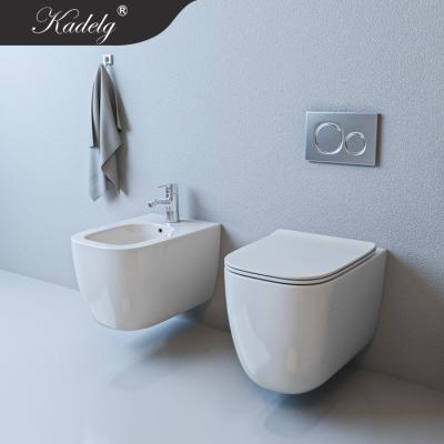 China Ceramic Cistern Hidden Sanitary Ware Bathroom Wc Wall Hung Toilet Set for sale