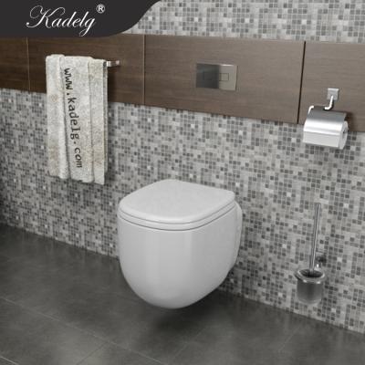 China Italian Style Hidden Cistern Small Bathroom Wall-hung Toilet With Seat Cover for sale