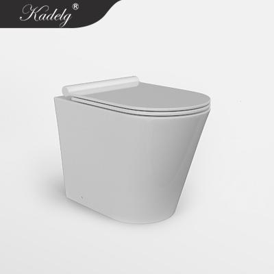 China Rimless Cistern Hidden Watermark Back To The Wall Bathroom Ceramic Toilet for sale