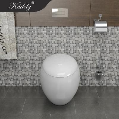 China Hidden Cistern China Factory Sanitary Ware Back To Wall Egg Pop Shape Toilet for sale