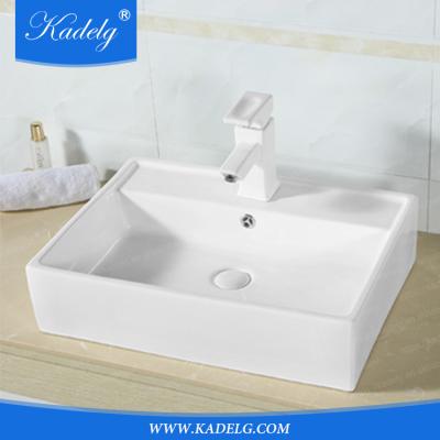 China Italian Rectangular Modern White Color Drop Bathroom Sink for sale