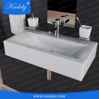 China China Factory Modern Bathroom Rectangular Wall Hung Sink for sale